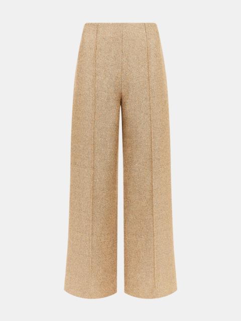 EMILIA WICKSTEAD Daffy Trousers In Gold Sequin Tweed