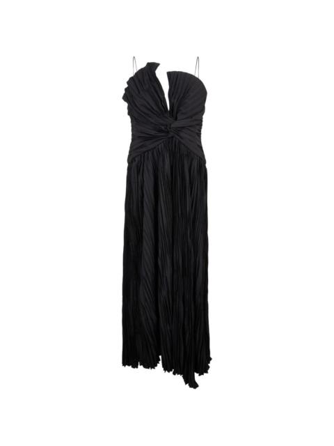 Acler Broadhay pleated knotted maxi dress