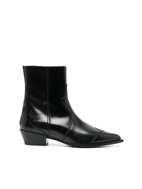 Aeyde Alby 30mm pointed-toe leather boots