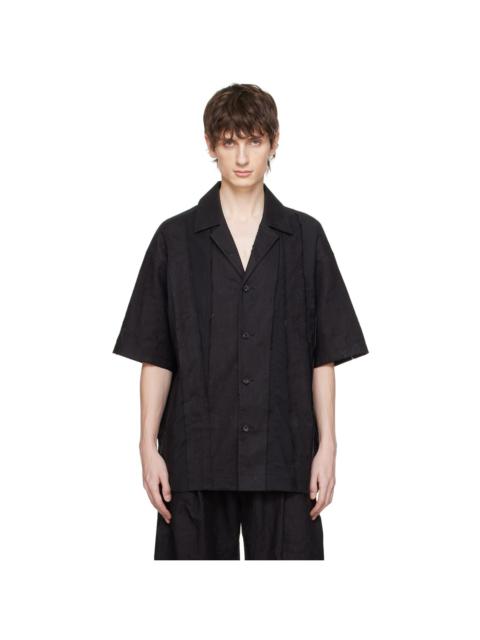 FENG CHEN WANG Black Distressed Shirt