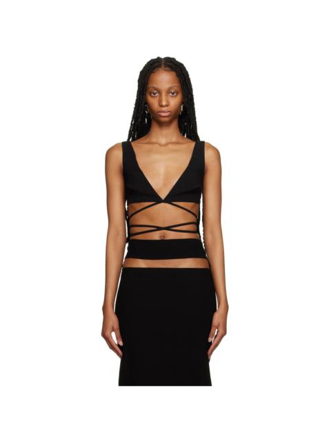 MÔNOT Black Wrap-Around Tank Top