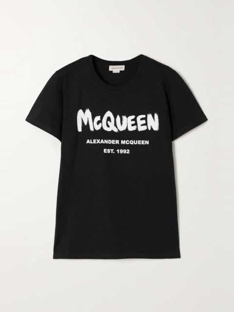 Alexander McQueen Printed cotton-jersey T-shirt