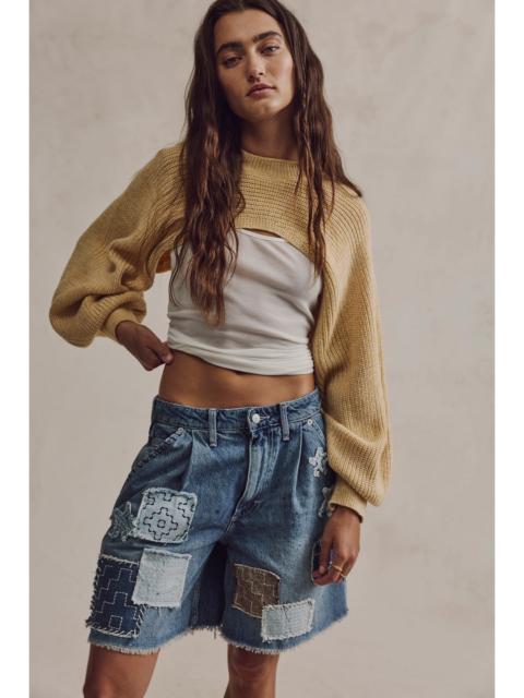 FREE PEOPLE Reese Patched Workwear Shorts