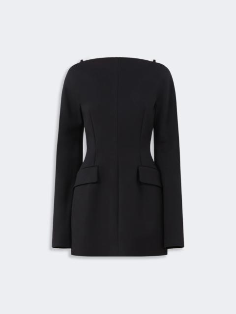 Sportmax Short contoured cady dress - BLACK