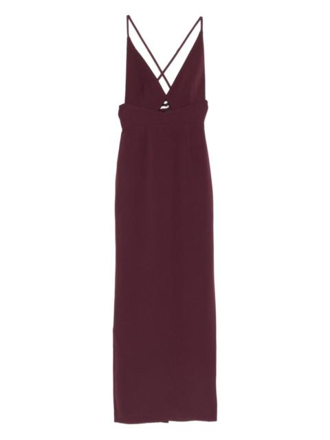 SOLACE LONDON cross-back maxi dress