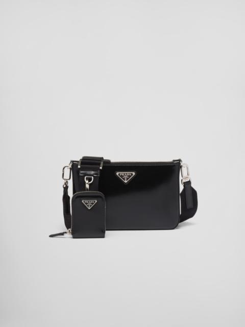 Prada Brushed leather shoulder bag