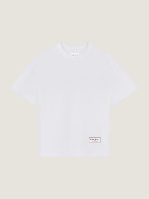 Givenchy COUTURE SEAM T-SHIRT IN COTTON WITH CONTRASTING COLLAR