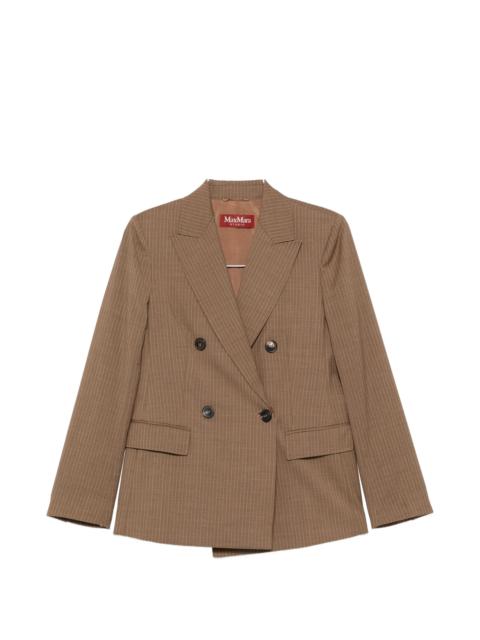 Max Mara Studio Max Mara Studio Mstumico Pinstripe Double-breasted Blazer