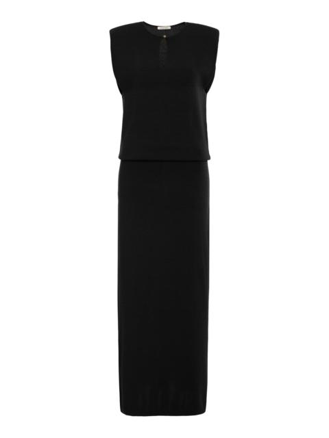 BY MALENE BIRGER Rowen Keyhole Midi Dress black