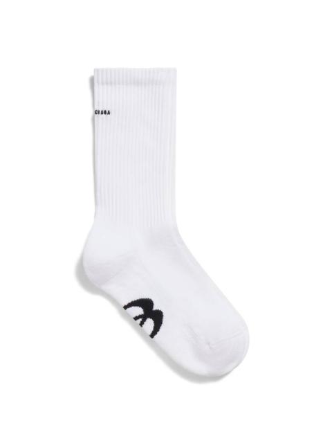 BALENCIAGA Men's Unity Sports Icon Socks in White/black