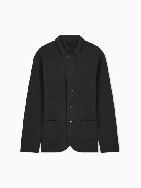 EMPORIO ARMANI SIGNATURE CAPSULE COLLECTION BOILED WOOL JACKET