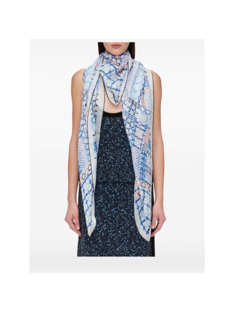 FERRAGAMO geometric-print silk scarf