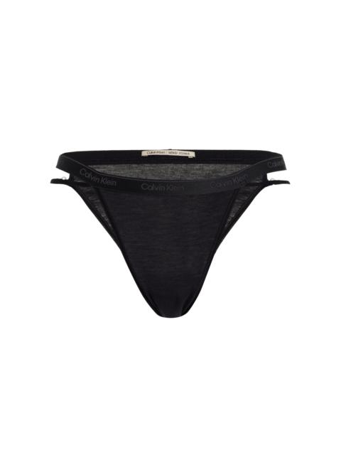 NENSI DOJAKA Nensi Dojaka for Calvin Klein Tanga Modal-Cashmere Thong black