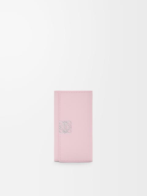 Loewe Anagram key case in pebble grained calfskin