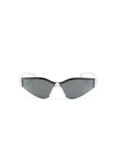 GUCCI Interlocking G shield-frame sunglasses