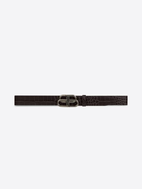 BALENCIAGA Men's Bb Large Belt in Brown