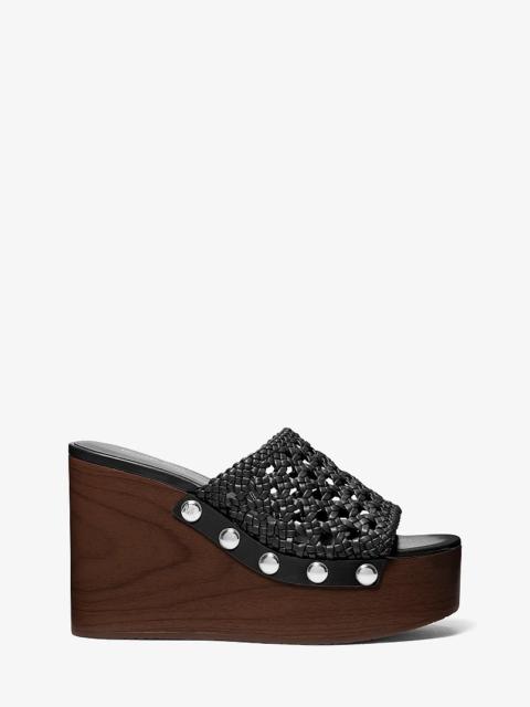 MICHAEL KORS Mayes Woven Wedge Sandal