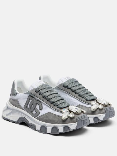 Dolce & Gabbana DG Country Road suede-trimmed sneakers