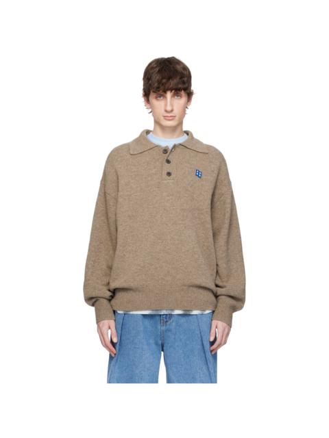 ADER error Beige Sig; TRS Tag Knit 02 Polo