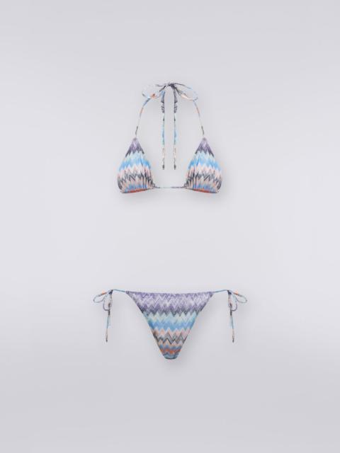 Missoni Slub chevron viscose bikini