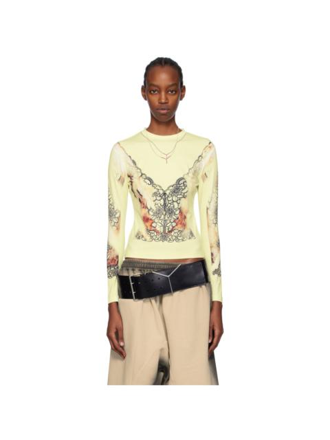 Y/Project Yellow Printed Long Sleeve T-Shirt