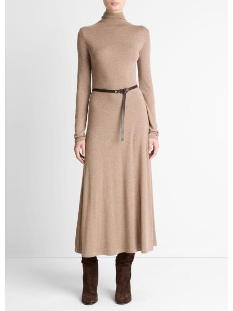 Vince Cozy Jersey Funnel-Neck Long-Sleeve Dress