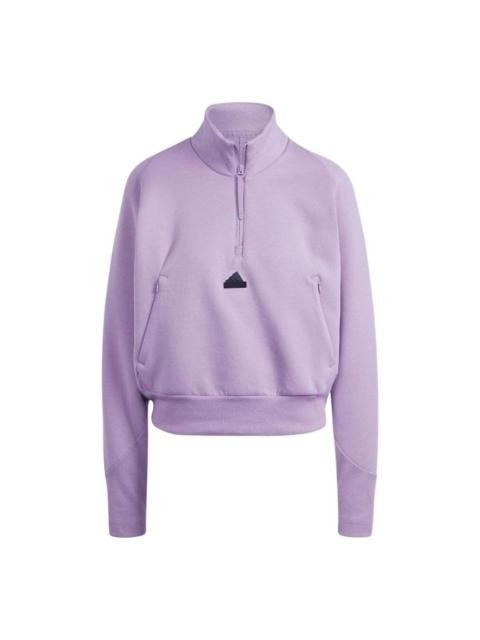 (WMNS) adidas ZNE Quarter-Zip Track Jacket 'Purple' IS3899