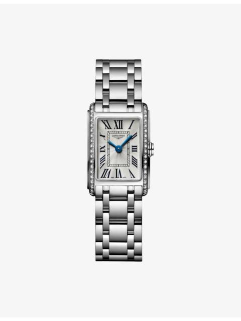 Longines L5.258.0.71.6 Longines DolceVita Stainless-Steel and 0.280ct Diamond Quartz Watch
