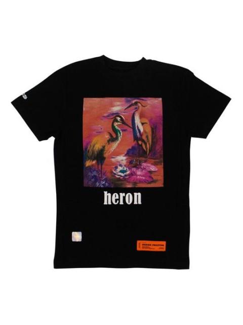 Heron Preston Men's HERON PRESTON Painting Printing Short Sleeve Black HWAA007R196320261088