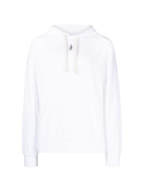 Anchor-embroidered hoodie