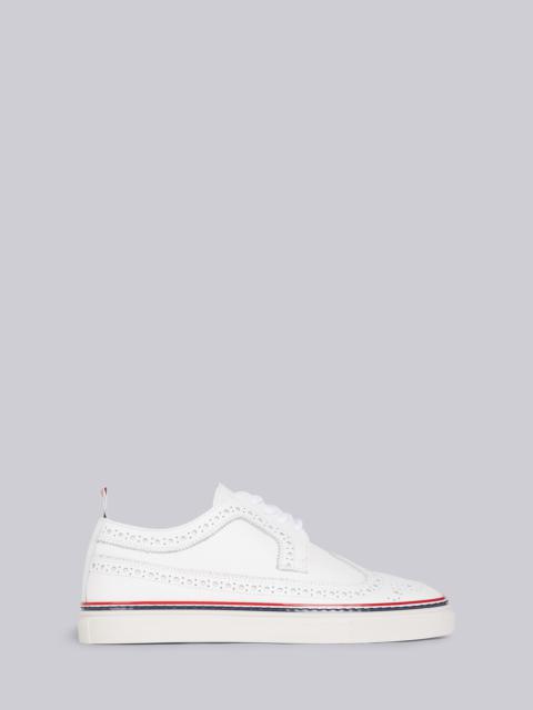 Thom Browne White Pebbled Rubber Cupsole Longwing Trainer