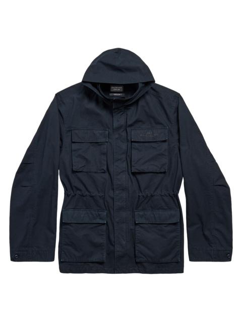 BALENCIAGA Men's Uniform Parka Jacket - Ink