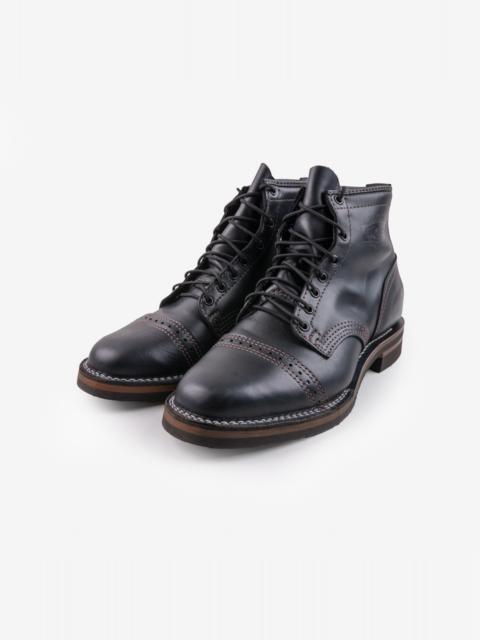 Iron Heart IHWE-GLMN-BLK Iron Heart Int'l x Wesco® - 7" Domain Toe Cap Boot - Black Tie. The "Guildsman"