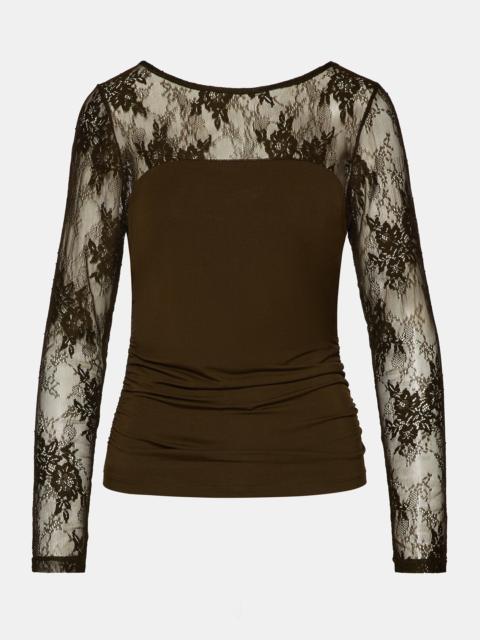 STEVE MADDEN REESE KNIT TOP DARK ESPRESSO