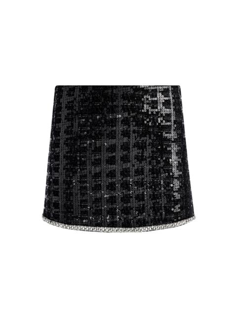 Alice + Olivia RUBI SEQUIN TWEED MINI SKIRT