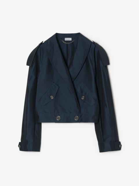 Burberry Cropped Silk Withington Jacket