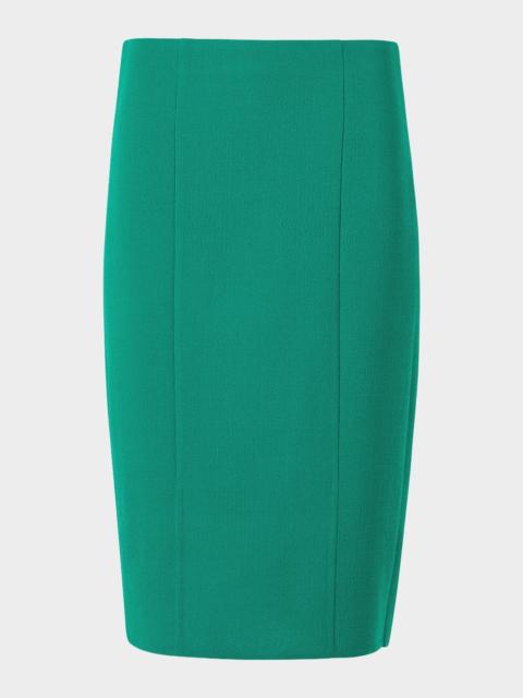AKRIS Wool Crepe Pencil Skirt