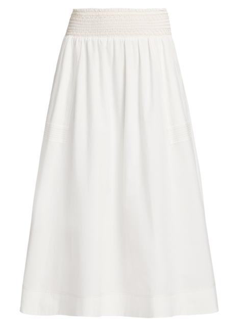 RAMY BROOK Women's Galia Cotton-Modal A-Line Midi-Skirt - White