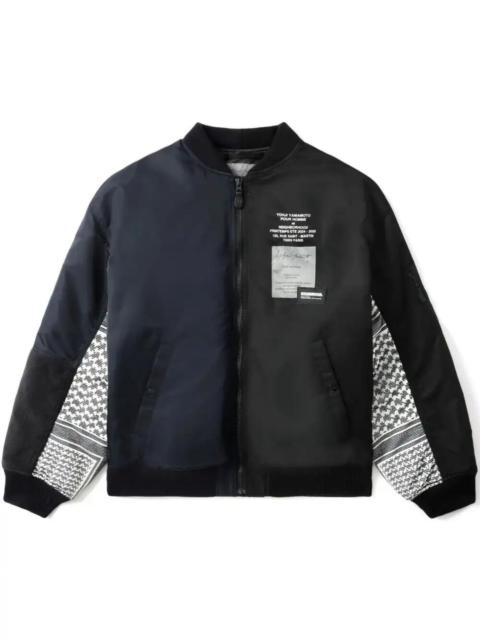 Yohji Yamamoto contrast-sleeve bomber jacket