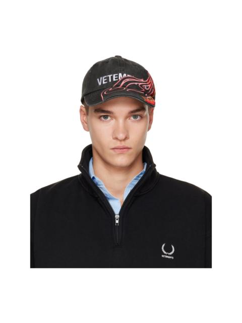 VETEMENTS Black Flame Logo Cap