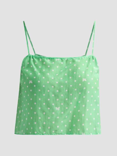 KIKI DE MONTPARNASSE Women's High Summer Kiki Point Crop Top - Pelouse And Ivory
