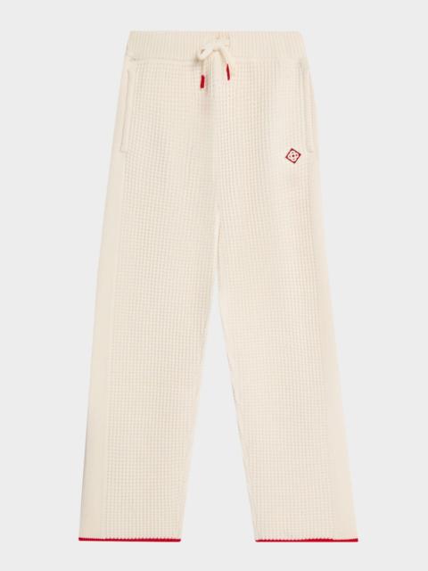 CASABLANCA Men's Wool Waffle Knit Track Pants