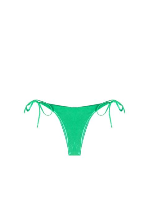 Moschino logo-patch side-tie bikini bottoms