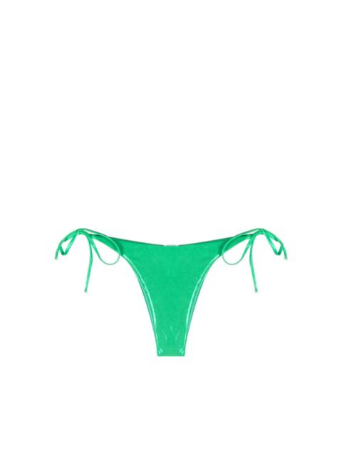 logo-patch side-tie bikini bottoms