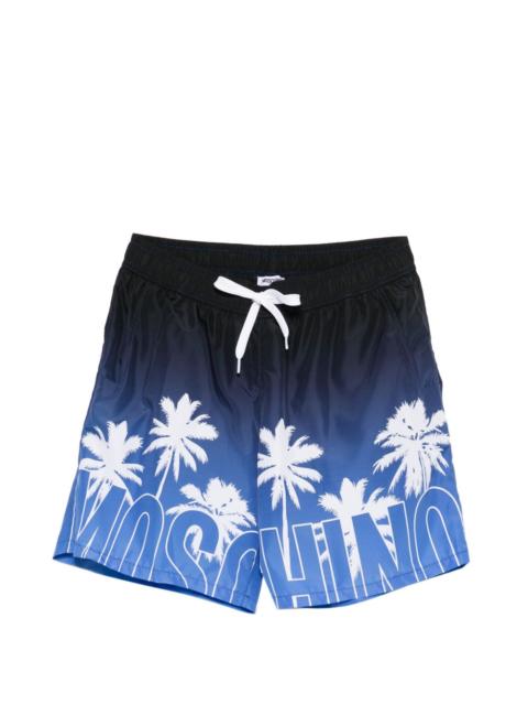 Moschino palm-tree-print swim shorts