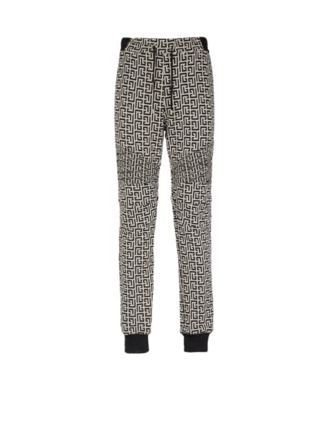 Balmain Cotton sweatpants with Balmain monogram print