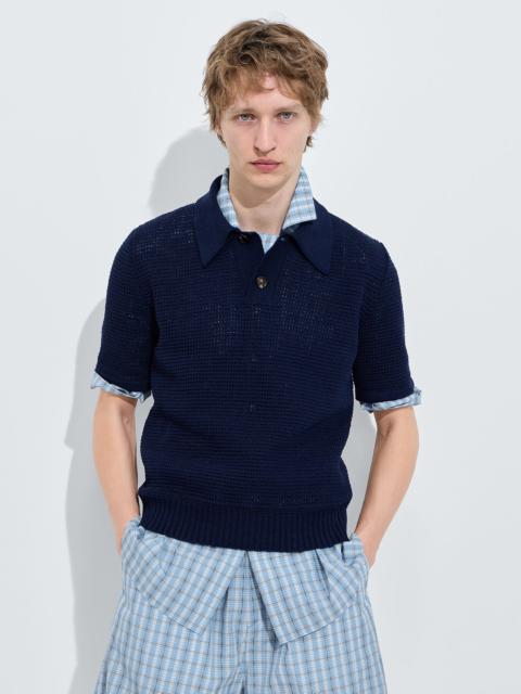 Bottega Veneta Cotton Crochet Polo