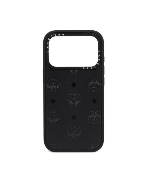 MCM x Casetify monogram-pattern iPhone 17 Pro case