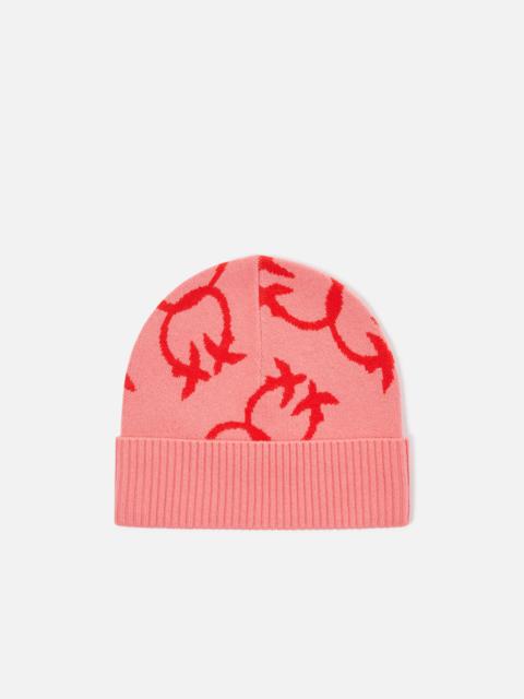 PINKO MONOGRAM JACQUARD BEANIE