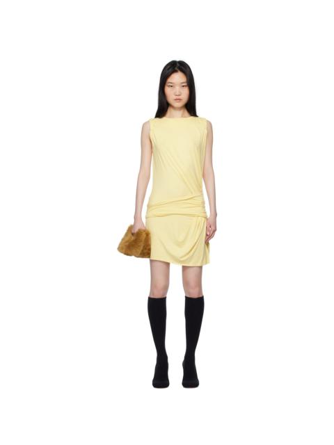 THE ATTICO Yellow Draped Minidress